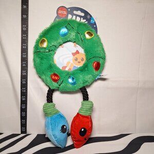 NWT Bark Get Lit Wreath Dog Toy XS-M